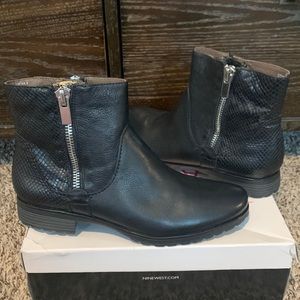 Black Leather Bootie